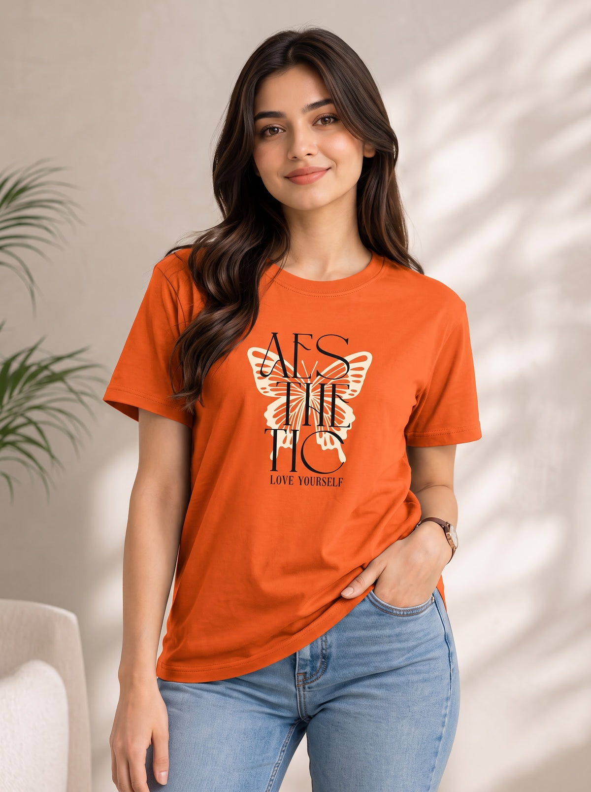 Minimalist Aesthetic Quote Printed Women's Tee