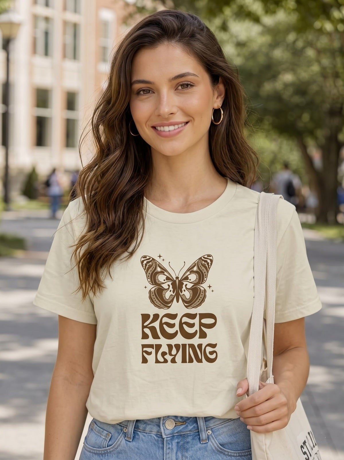 Women "keep flying" Classic Crew T-Shirt