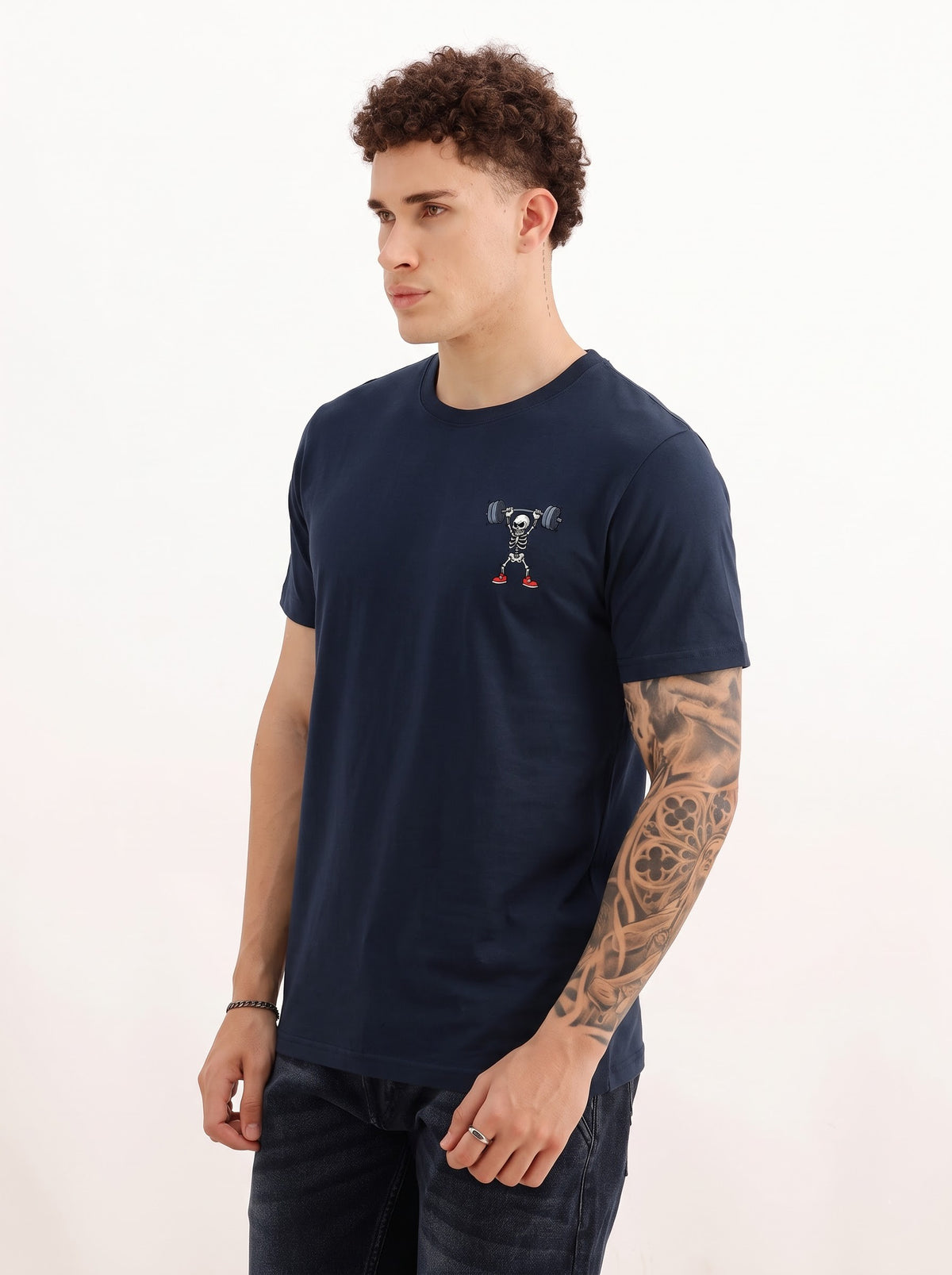 Grind & Lift Navy Fitness T-Shirt