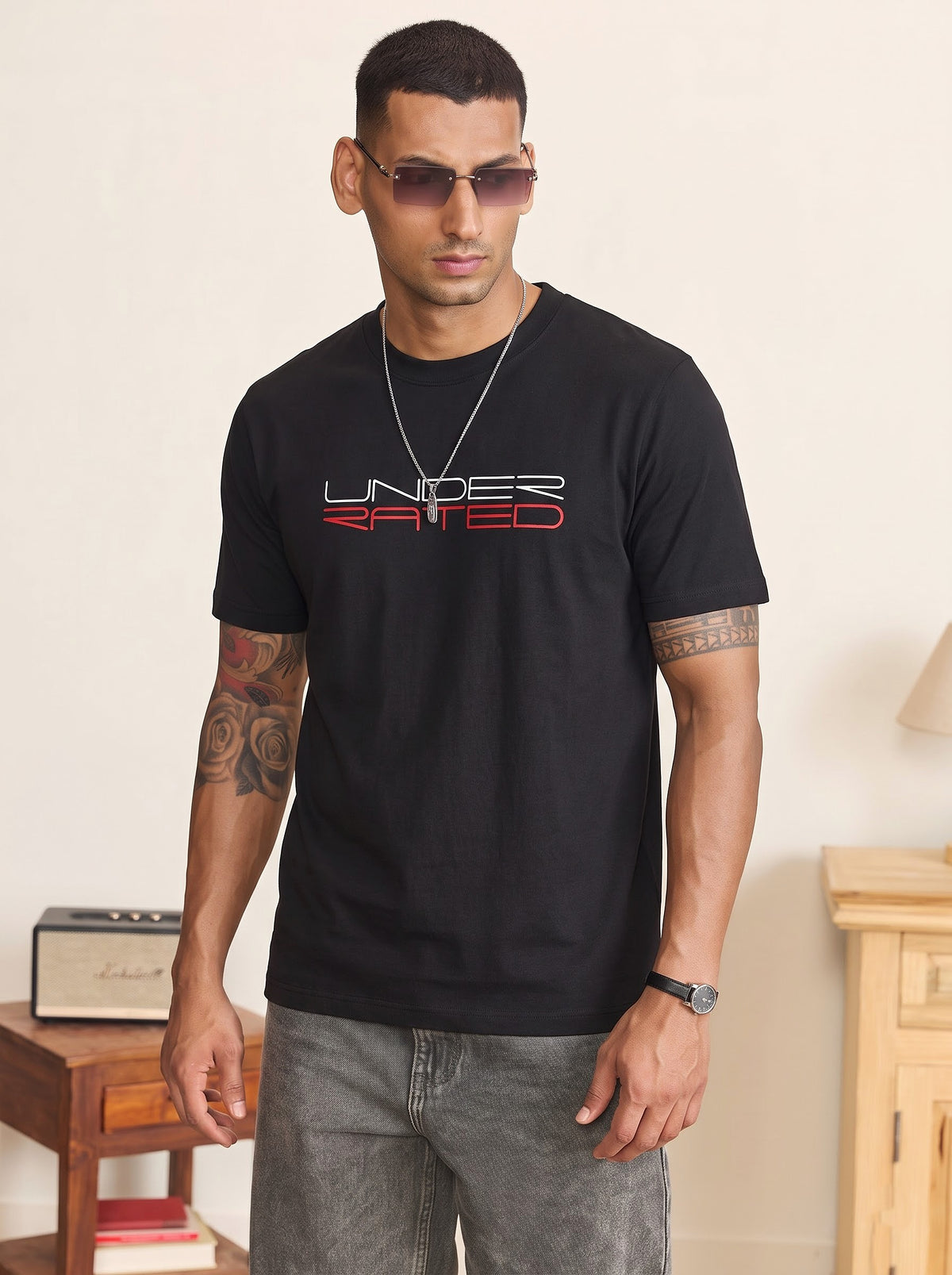 Under Rated Men Standard Crew T-Shirt