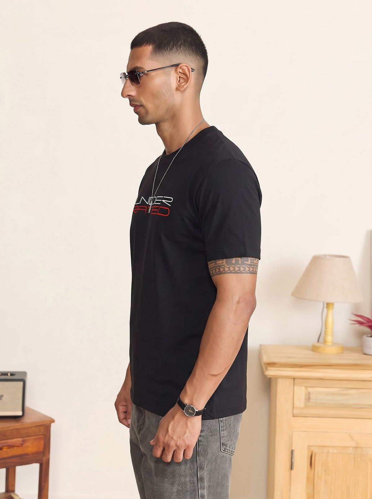 Under Rated Men Standard Crew T-Shirt