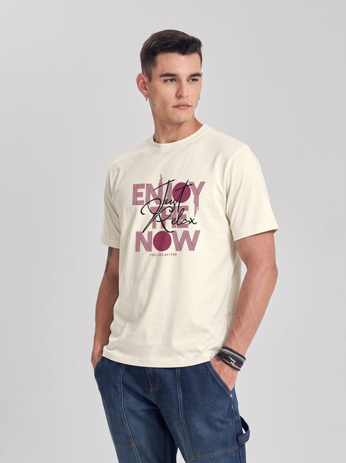 Enjoy The Now 100% Pure Cotton Graphic T-Shirt